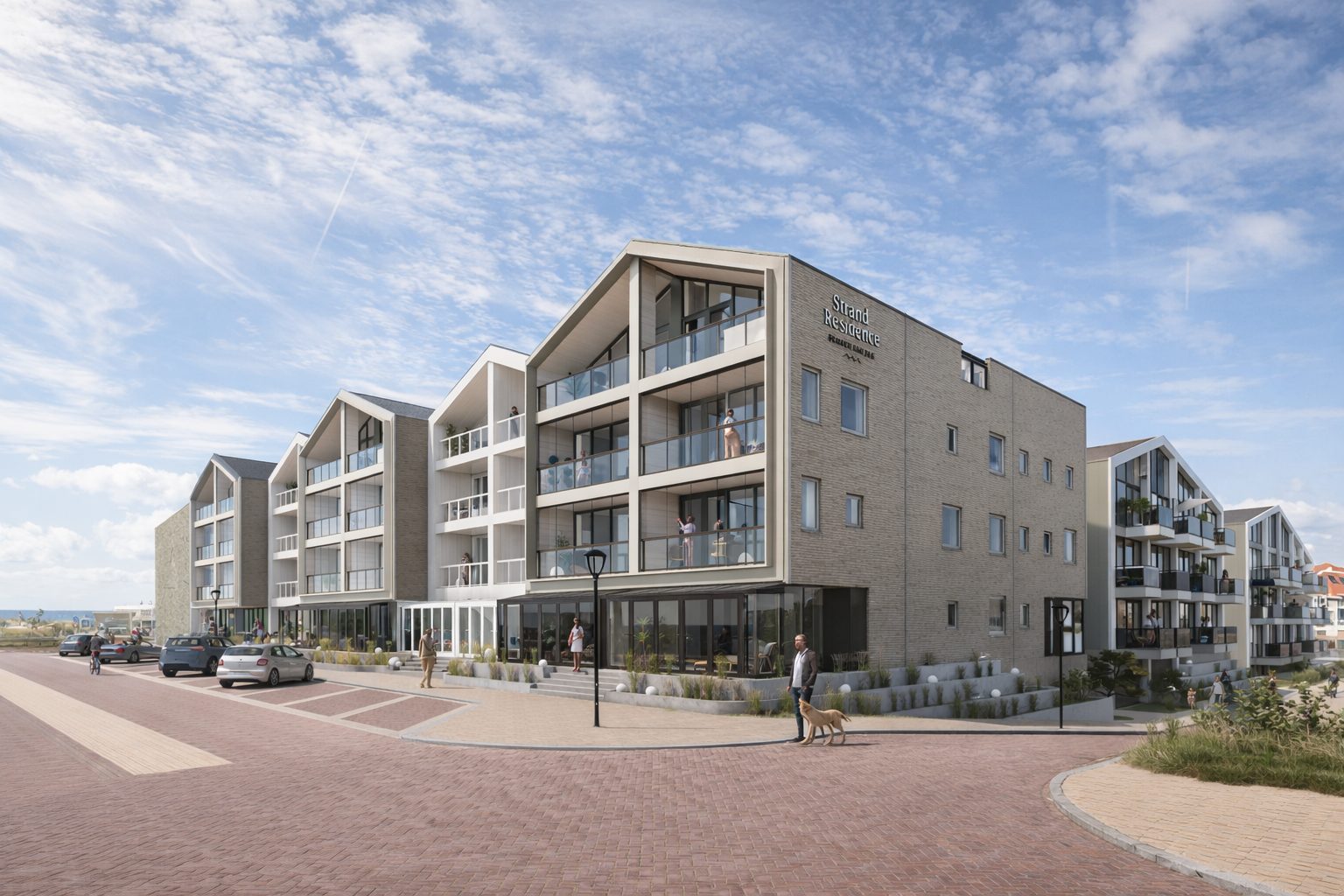 Impressie van Strand Residence aan de Zeeweg in Bergen aan Zee, met de zee op de achtergrond